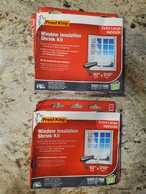 Frost King Extra Large Window Insulation Shrink Kit Draft Seal 62'' X 210'' 2 Pack