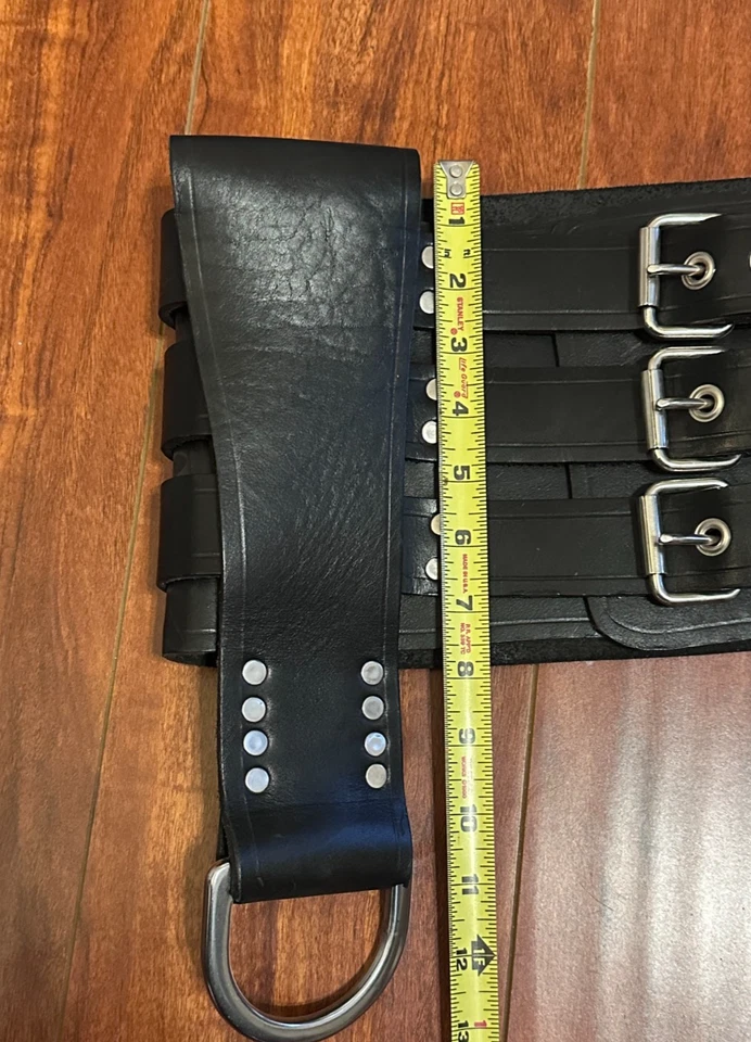 Rough Trade Tres Hebilla de Cinturón Negro Ajustable Cuero Punk Gótico Bondage Juegos con disfraces Foto 4 de 4