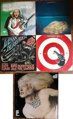 Lot of 5 Rick Derringer / Edgar Winter Related Vinyl LPs They Only Come Out At
