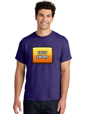 Equip-Sword-8 Mens Graphic Tee, 100% Cotton, Casual Summer Wear