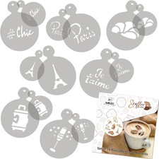 Kaffee und Kuchen Decorations Schablonen (14 St&uuml;ck) // PARIS