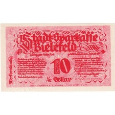 [#293462] Germany, Bielefeld, 10 Goldpfenning, 1923-11-08, UNC, Grabowski:94