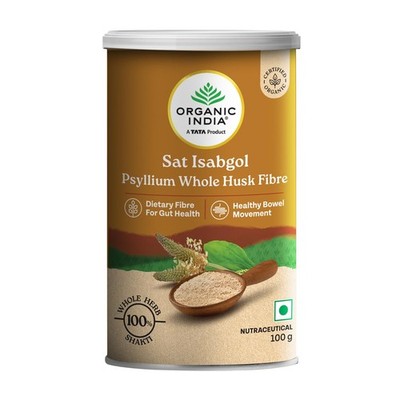 Organic India Sat Isabgol Psyllium Whole Husk Powder - 100g,