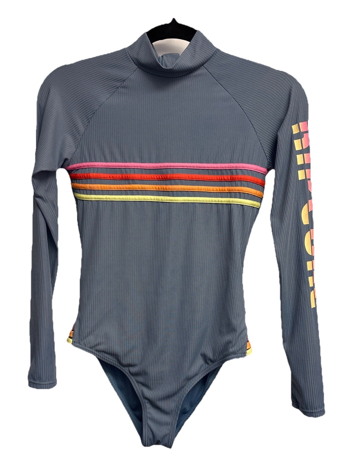 Rip Curl Surf Suit Sz S Back Zip Long Sleeve Ribbed Swimsuit NO TAG