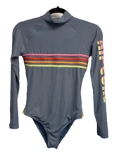 Rip Curl Surf Suit Sz S Back Zip Long Sleeve Ribbed Swimsuit NO TAG