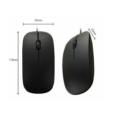 Laptop Wired Mouse USB 2.0 Optical Mouse for PC Computer Scroll Wheel Black Mice