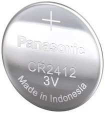 TWO (2) PANASONIC CR2412 3V LITHIUM COIN CELL BATTERY EXP 2033-w/Tracking