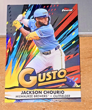 Jackson Chourio 2025 Topps Finest GUSTO #G-19 CASE HIT SP -Brewers