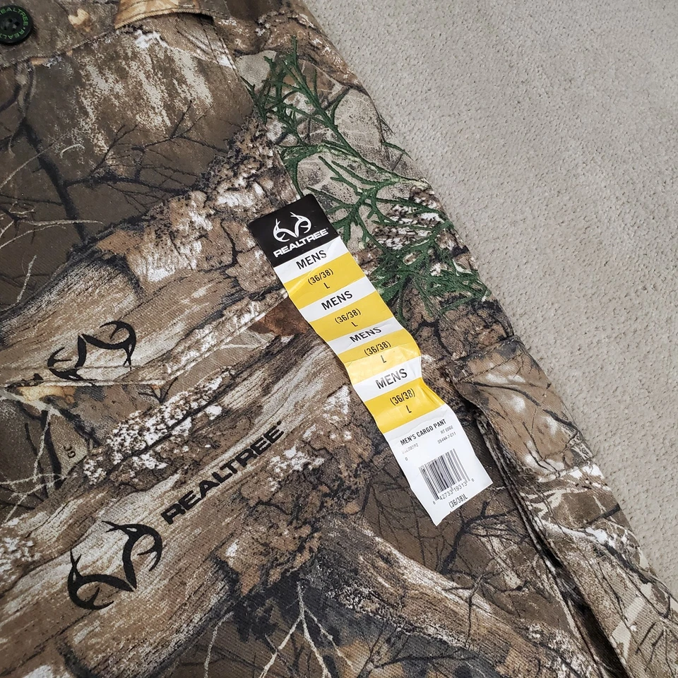 Realtree Edge Camo Pants Mens Large 36/38 Green Cargo Hunting Outdoors Camp - Image 3 of 4