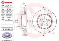 Brembo 09.C004.11 Brake Disc for Dodge, Jeep