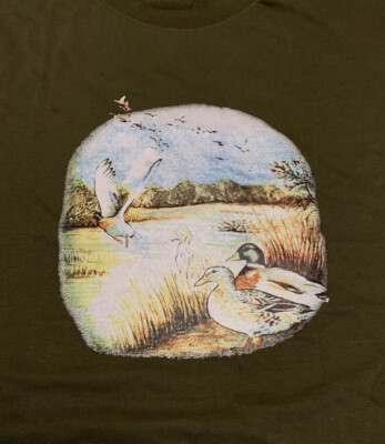 T-Shirt Migration Ente Colvert Zugvogel / Sammler Retro Vintage XXL