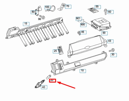 NEW MERCEDES-BENZ CL C215 SPARK PLUG SUPPORT A0001590080 GENUINE - Picture 9 of 12