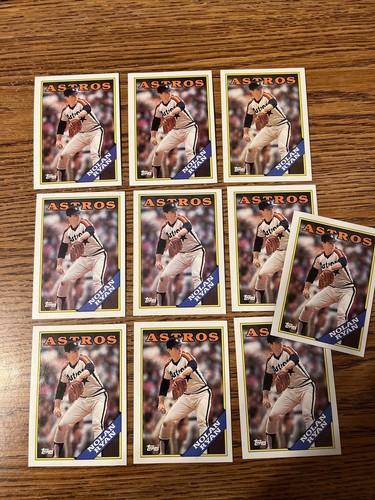 1988 Topps Nolan Ryan - (10) card lot - EX/NM