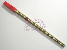 Freeman Whistle Tweaked brass high F Generation Tin Penny LISTEN