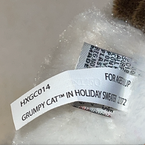 Maglione Ganz 9" Peluche Gatto Grumpy In Natale Nuovo Con Etichette - Foto 13 di 14