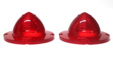 New USA-Made Red Tail Light Lamp Lens Pair / For 1958 Chevy Impala Bel Air Nomad