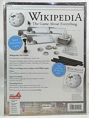 NEW WIKIPEDIA The Game About Everything The Online Encyclopedia | eBay