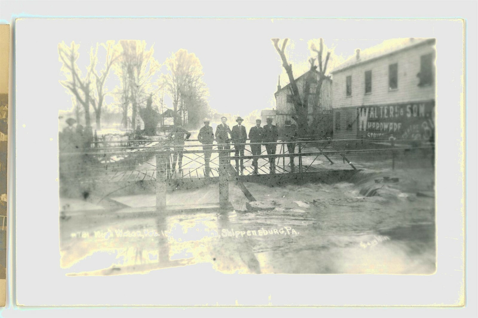 REPRINT RPPC Flood at Shippensburg PA Laughlin Real Photo Postcard 3