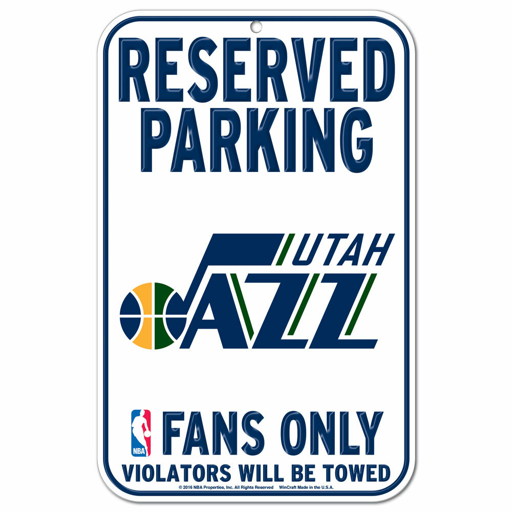 UTAH JAZZ FANS ONLY 11X17 PLASTIC SIGN DURABLE POSTER NBA LICENSED