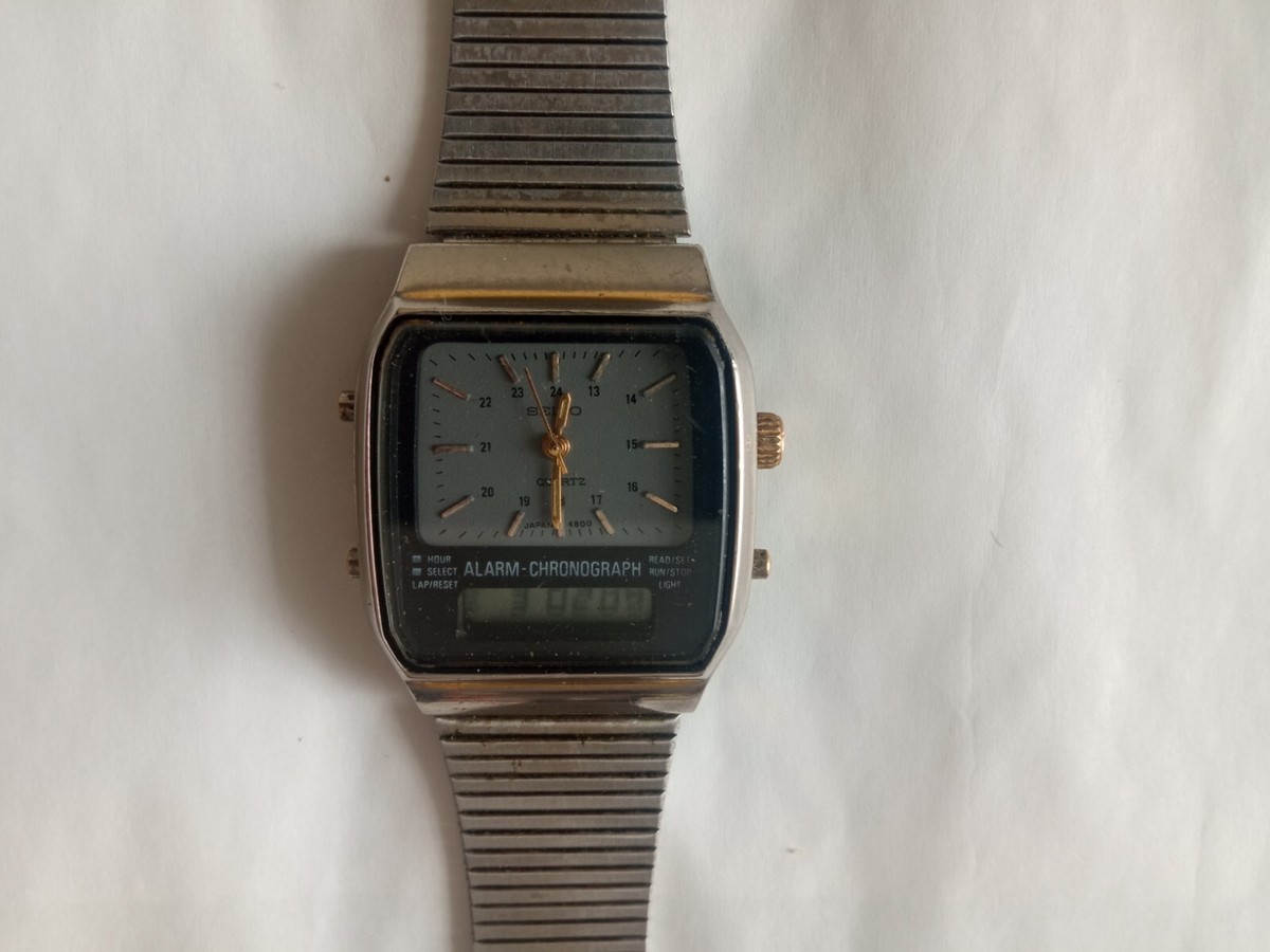 vintage seiko alarm chronograph watch ana-digi
