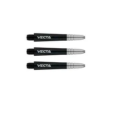 MEDIUM  BLACK SILVER TOP  WINMAU VECTA DART SHAFTS NYLON BODY & ALUMINUM TOP