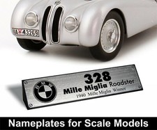 Nameplate for 1/18 BMW 327 328 501 502 503 507 600 700 Coupe Roadster Isetta