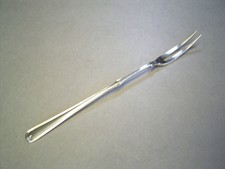 Wilkens Augsburger Faden lange Vorlegegabel / Aufschnittgabel 800 Silber 19,8 cm