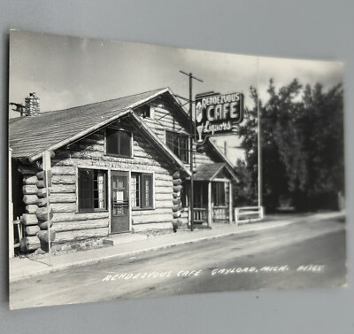 Vintage 1950s Postcard Gaylord, Michigan RENDEZVOUS CAFE, now Timothy's Pub 