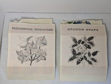 Vintage HAANDARBEJDETS FREMME Embroidery Kit State Flower Pillow Cover READ