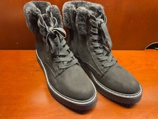 MADDEN GIRL Black Faux Suede Women's Fur Lined Ankle Boots US 6 M