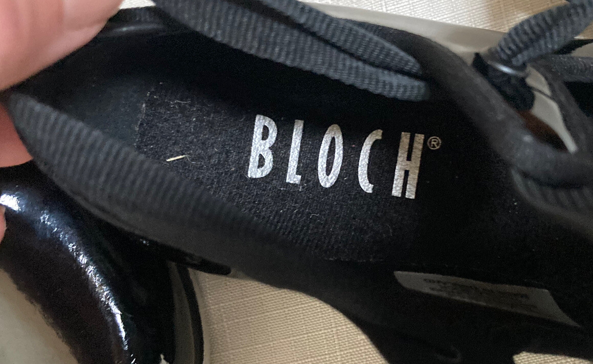 Bloch Techno Tap Shoes Girls 11.5 Black Split Sole Elastic Band Side Snap New