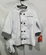 The Aeromax Jr. Chef jacket with hat Kids Costume Size Large