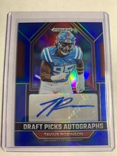 Tavius Robinson 2023 Panini Prizm Draft Picks Blue Prizm Auto #D /149 #DPA-TAR