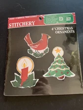 DESIGNS FOR THE NEEDLE CARDINAL TREE CANDLE CHRISTMAS ORNAMENTS KIT NIP
