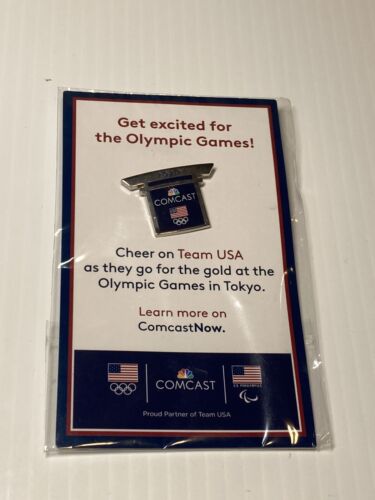 Officially Licensed Tokyo 2020 Summer Olympics Comcast Sponsor Pin - NEW NIP - Afbeelding 1 van 3