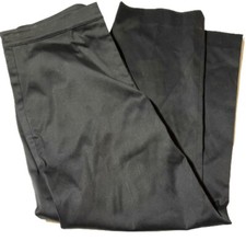 St. John Pants Size 10 Black Wide Leg Trousers Career Lightweight Cotton Blend