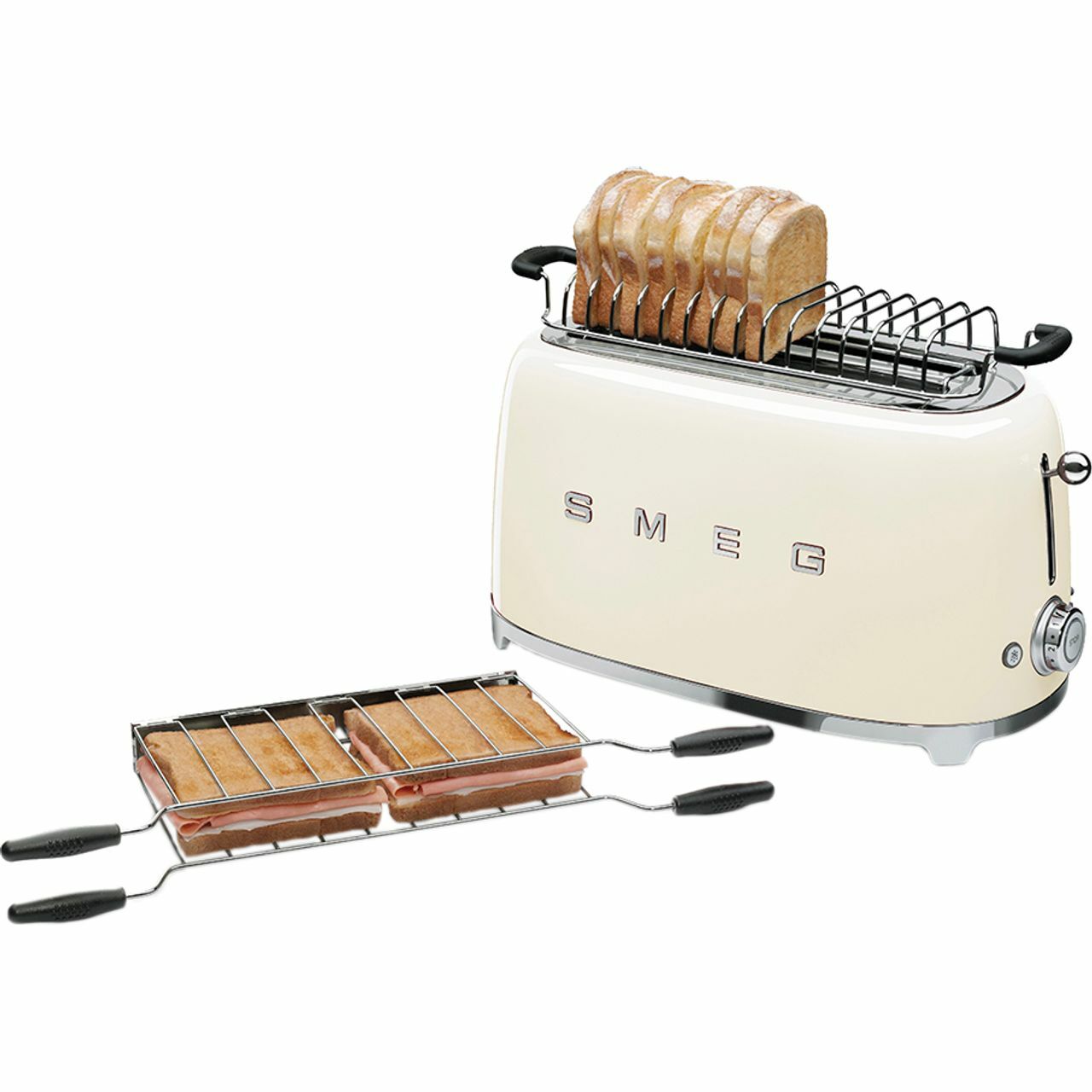 Smeg TSF02CRUK 50's Retro 4 Slice Toaster Cream 8017709190729 eBay