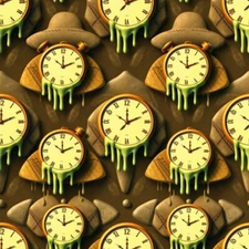 Digital picture Artificial Melting Clock on the wall JPG printable file