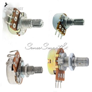 5PCS 1K Ohm B1K Eje Estriado Lineal Potenciómetro rotativo forma cónica