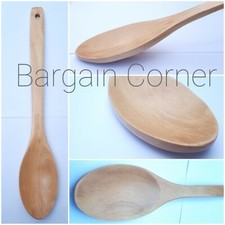 Solid Wood Cooking Mixing Stiring Serving Tasting Rice Curry Spoon Non-stick 1Pc