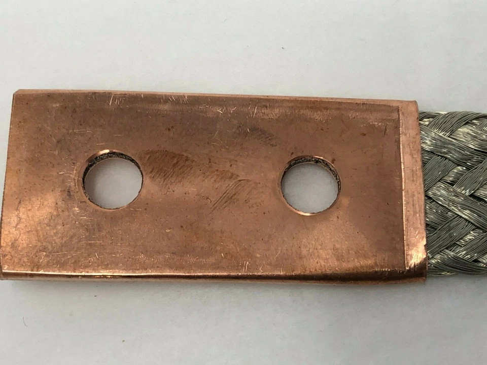 Burndy BE24 Ground Braid w/Ferrules 24"L x 1-1/2" Flexible Copper Braid  - Image 3 of 3