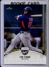 TIM TEBOW 2016 LEAF DRAFT BASEBALL 1ST EVER PRINTED ROOKIE CARD #2! METS/GATORS!