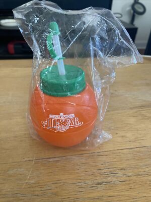 Vintage 1989 Hiram Walker ALL-STAR Liquers Basketball Plastic Drinking Cup New