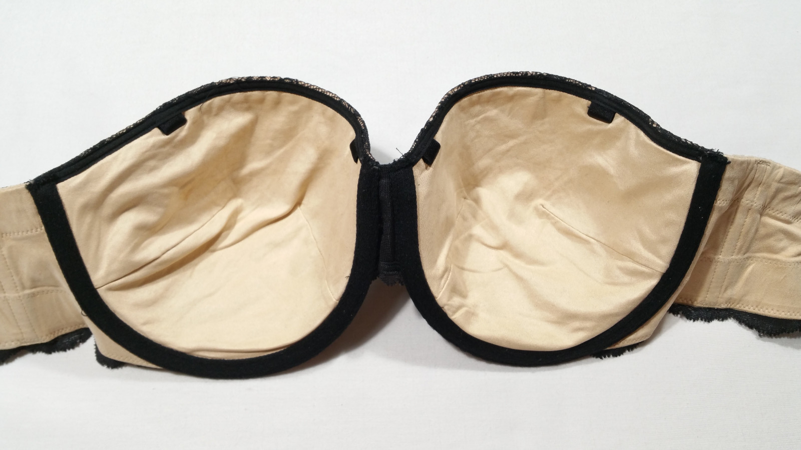 Victoria's Secret Size 34D Black Biofit Multi-Way Bra Strapless Floral Lace