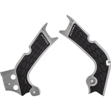 Acerbis - 2630711015 - X-Grip Frame Guards, Silver/Black