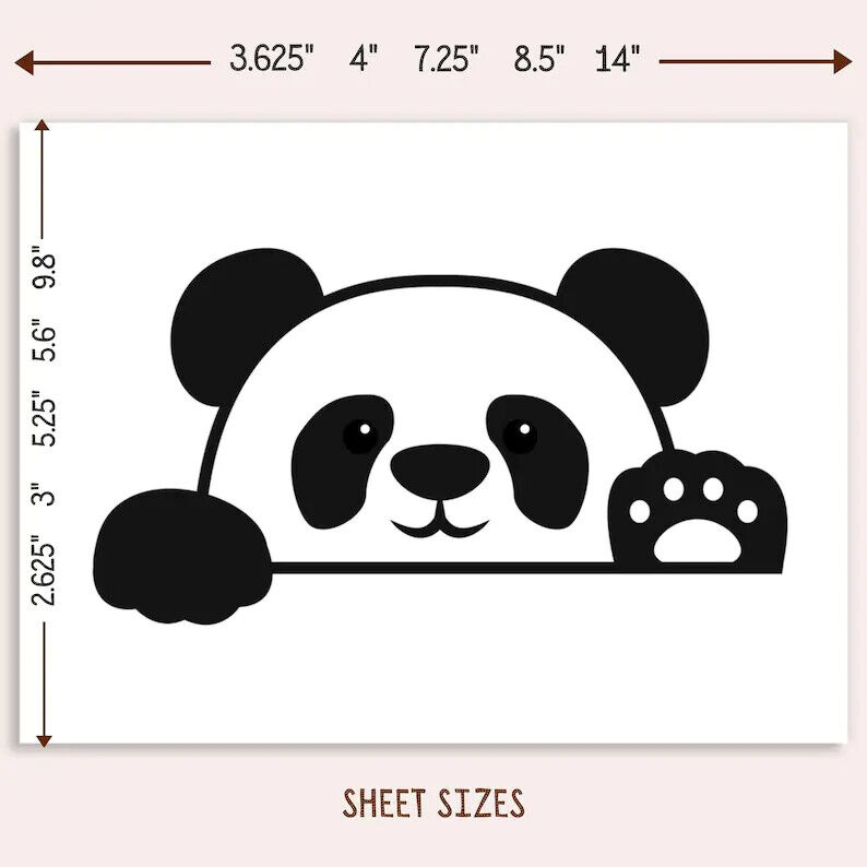 Kawaii Panda Head Sticker