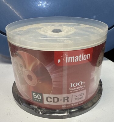 NEW! Blank CD Discs Imation 100 Discs CD-R 1x-52x 700mb Music Photos Data