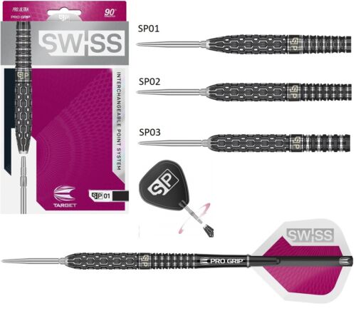 New Target Swiss 90% Tungsten Darts with Interchangeable Point System & SP Tool
