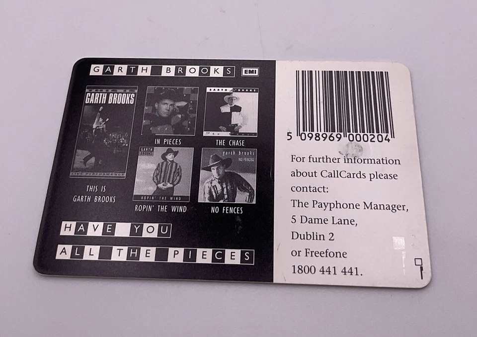 Telecom Eireann Callcard - Garth Brooks Limited Edition 20 Units Memorabilia - Image 4 of 4