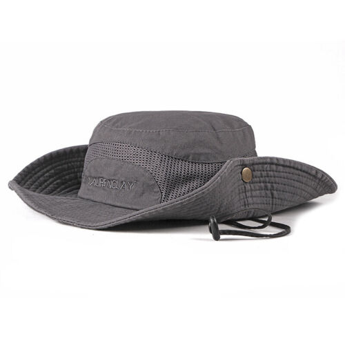 Sun Bucket Hat Fisherman's Safari Summer hat Outdoor UV Protection Cap Unisex - Picture 2 of 13